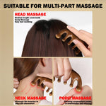 Cureder branding on natural sandalwood hair comb