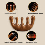 Luxurious hair care wooden scalp massager lifestyle