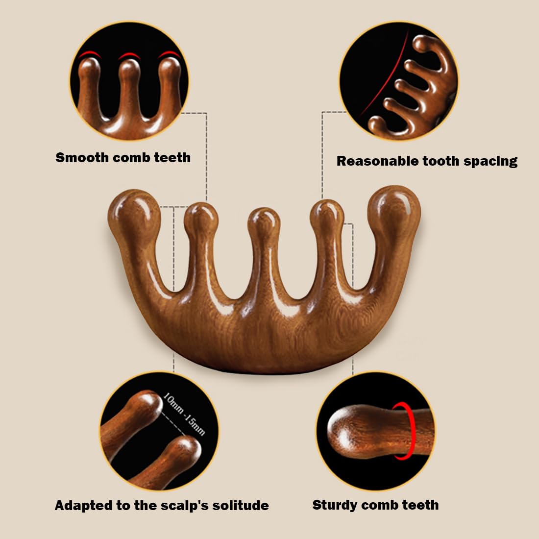 Luxurious hair care wooden scalp massager lifestyle