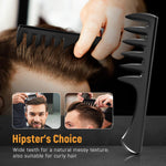Dual sided professional styling comb for hair wax application