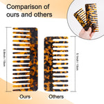 Side profile of large wide tooth comb for thick curly hair