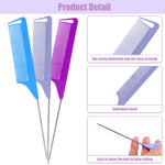 Demonstration of hair parting using Firstpella rat tail comb