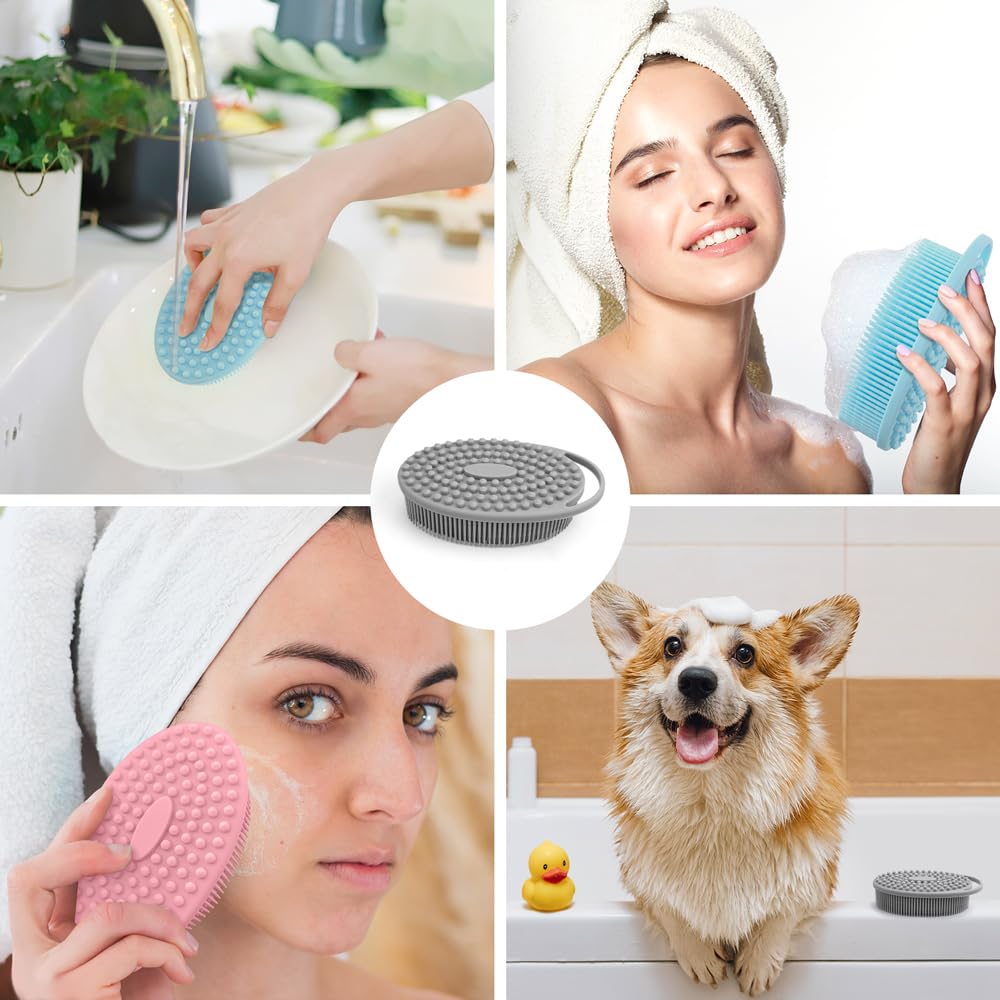 Pqruu silicone body scrubber set packaged for sale