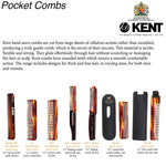 Kent cellulose acetate folding comb being slipped into a jacket pocket