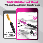 DAN Technology hair straightener displayed with travel accessories