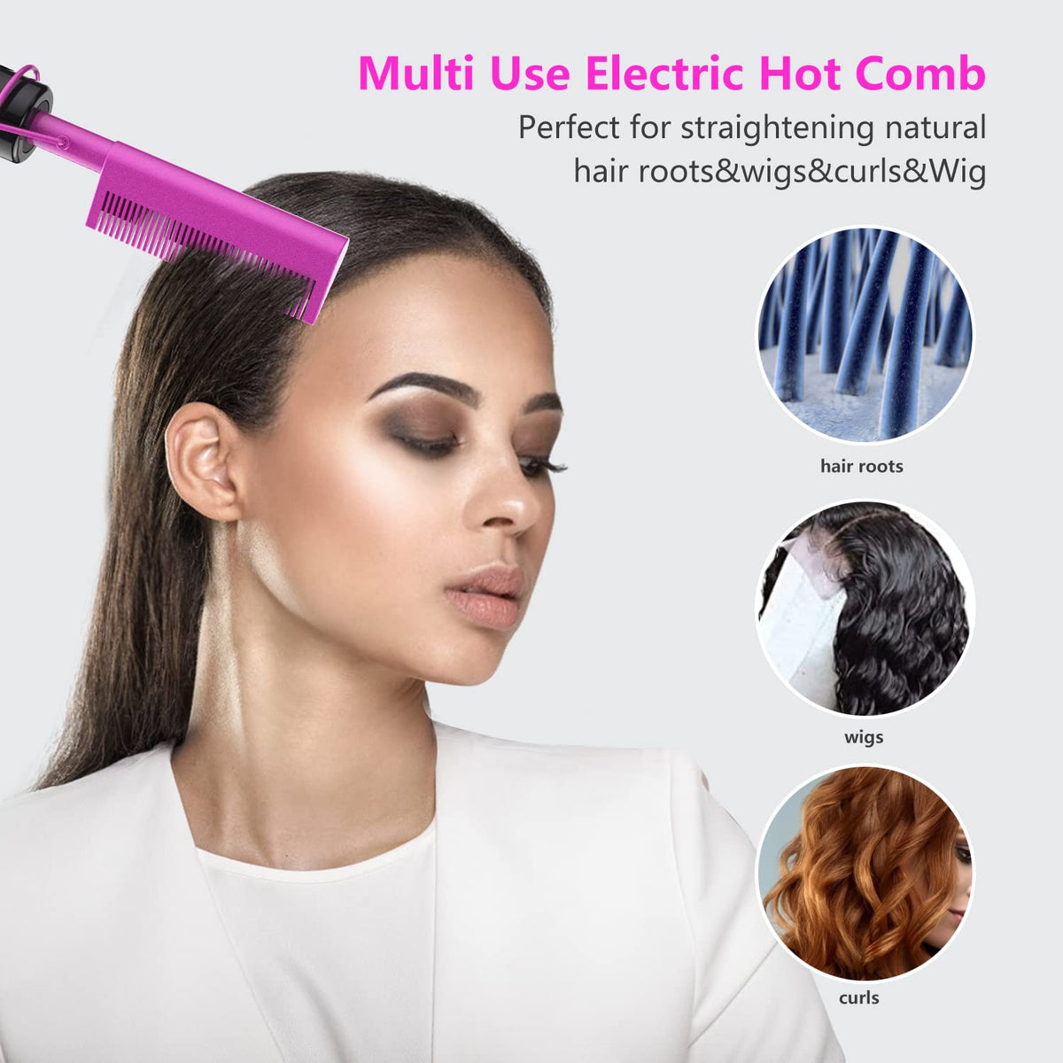 DAN Technology hot comb ready for styling lace front wig