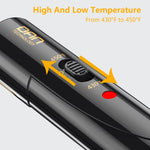 Dan Technology hot comb showing temperature control settings