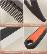 Side profile of brown and red Dravyoney detox hair brush