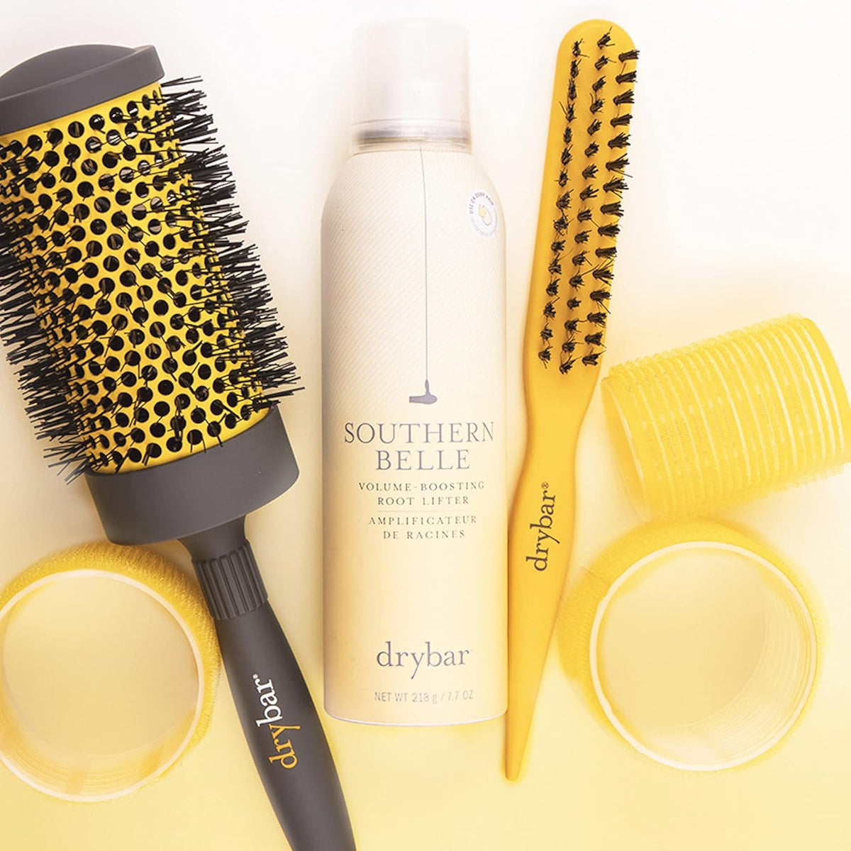 Six pack of premium imported Drybar self grip styling rollers for fine hair.
