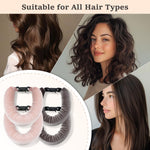 Side view of the soft velvet hair curlers showing their jumbo thickness for voluminous curls.