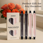 Packaging view of the damage free velvet hair curling rods for overnight styling.