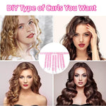 The six unremovable and two adjustable claw strips of the pink overnight curler.
