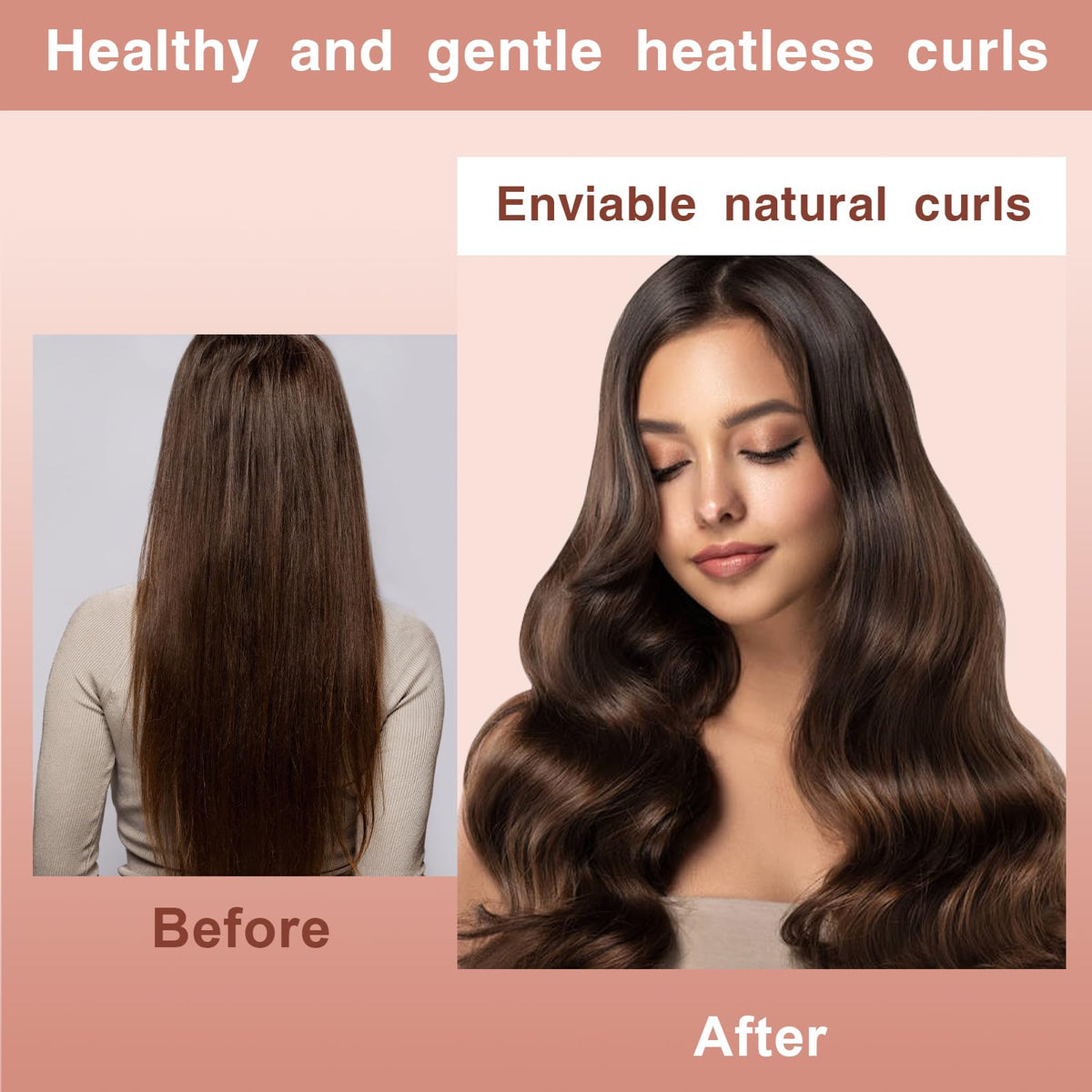 Nunflue velvet curling rods with integrated hooks shown in premium packaging
