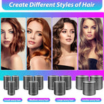 Shynek heatless hair curlers being secured at the roots with the included stainless steel duckbill clips