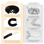 Three piece khaki heatless hair styling kit packaged and ready for overnight blowout use
