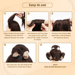 Demonstration of a woman sleeping comfortably with the soft no heat overnight sleeping curls tools