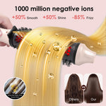 Side profile of the GOLD TIME dual voltage styling brush emphasizing the ergonomic handle design