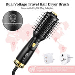 ANGILALA compact styling tool showing the international regional labels and voltage selection switch.