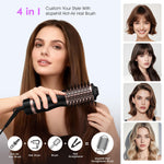 Slopehill dual voltage styling brush close up view of the frizz reducing ionic technology bristles.