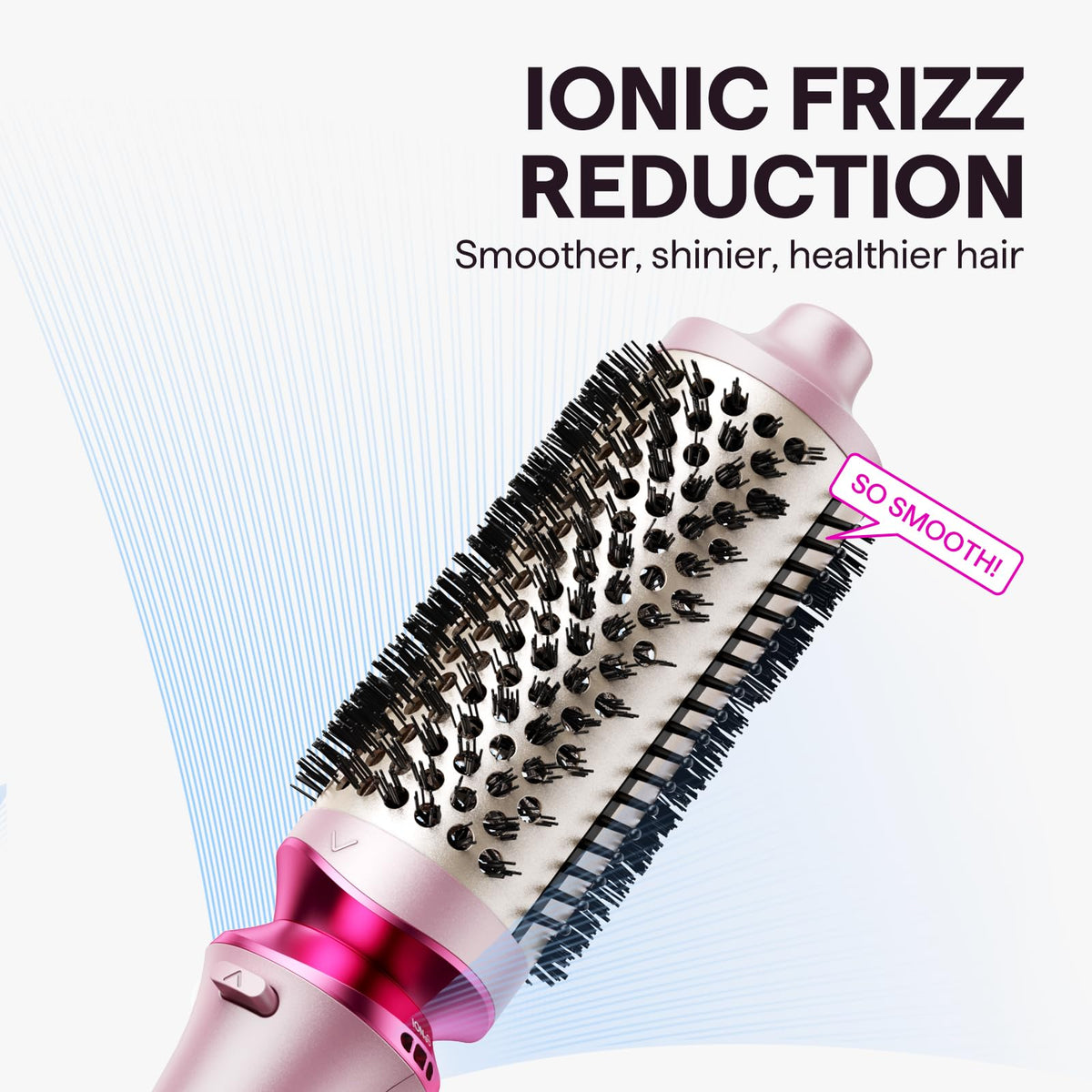 Wavytalk professional hair volumizer tool showcasing the digital temperature control interface.