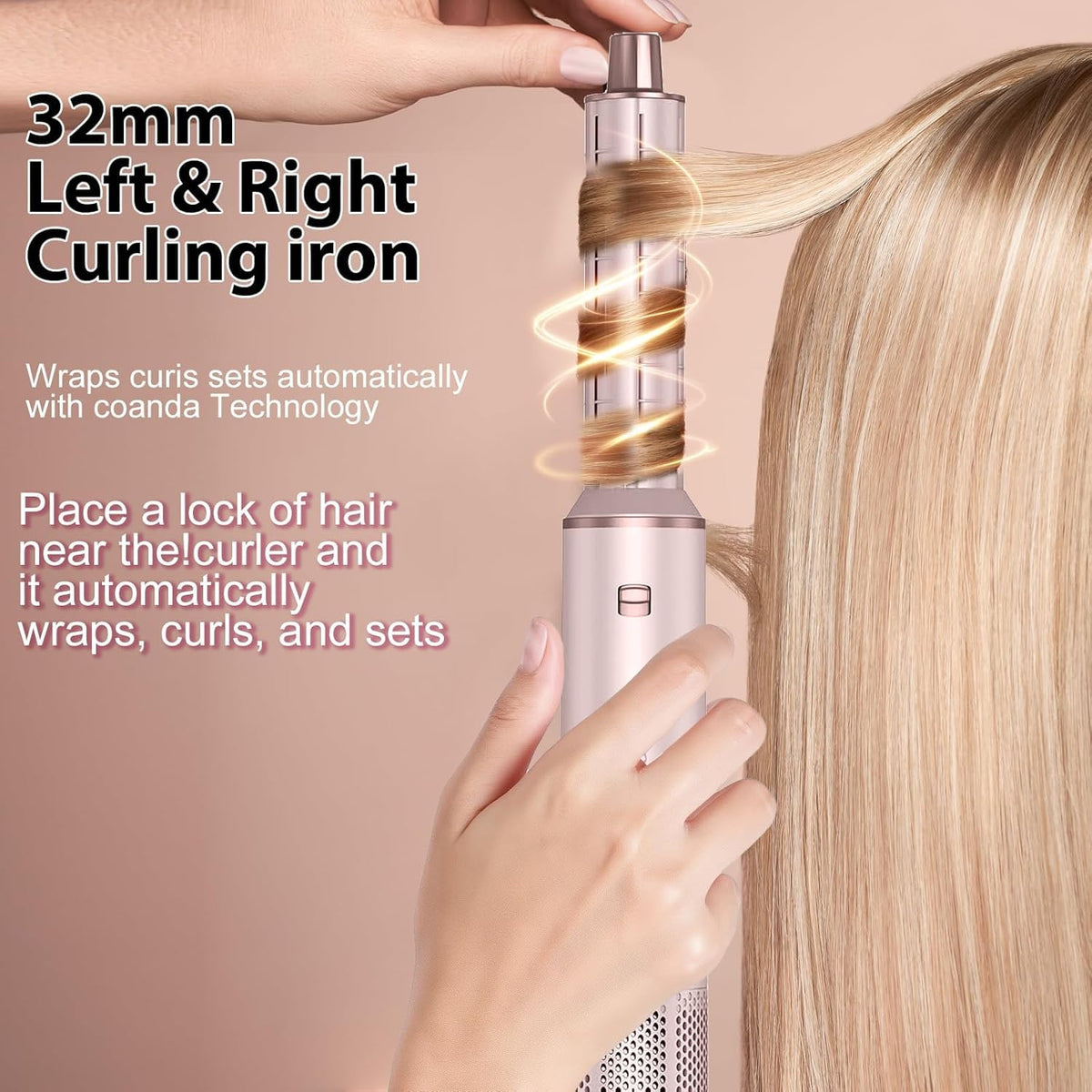 Dryhsip multi hair styler kit with five detachable brush heads including curler and straightener components