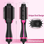 Dimecano anti frizz hot air brush showing the 1200W power cord base swivel