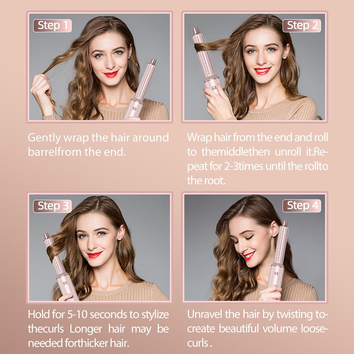 Dryhsip professional grooming tool packaging display including all hot air brush accessories