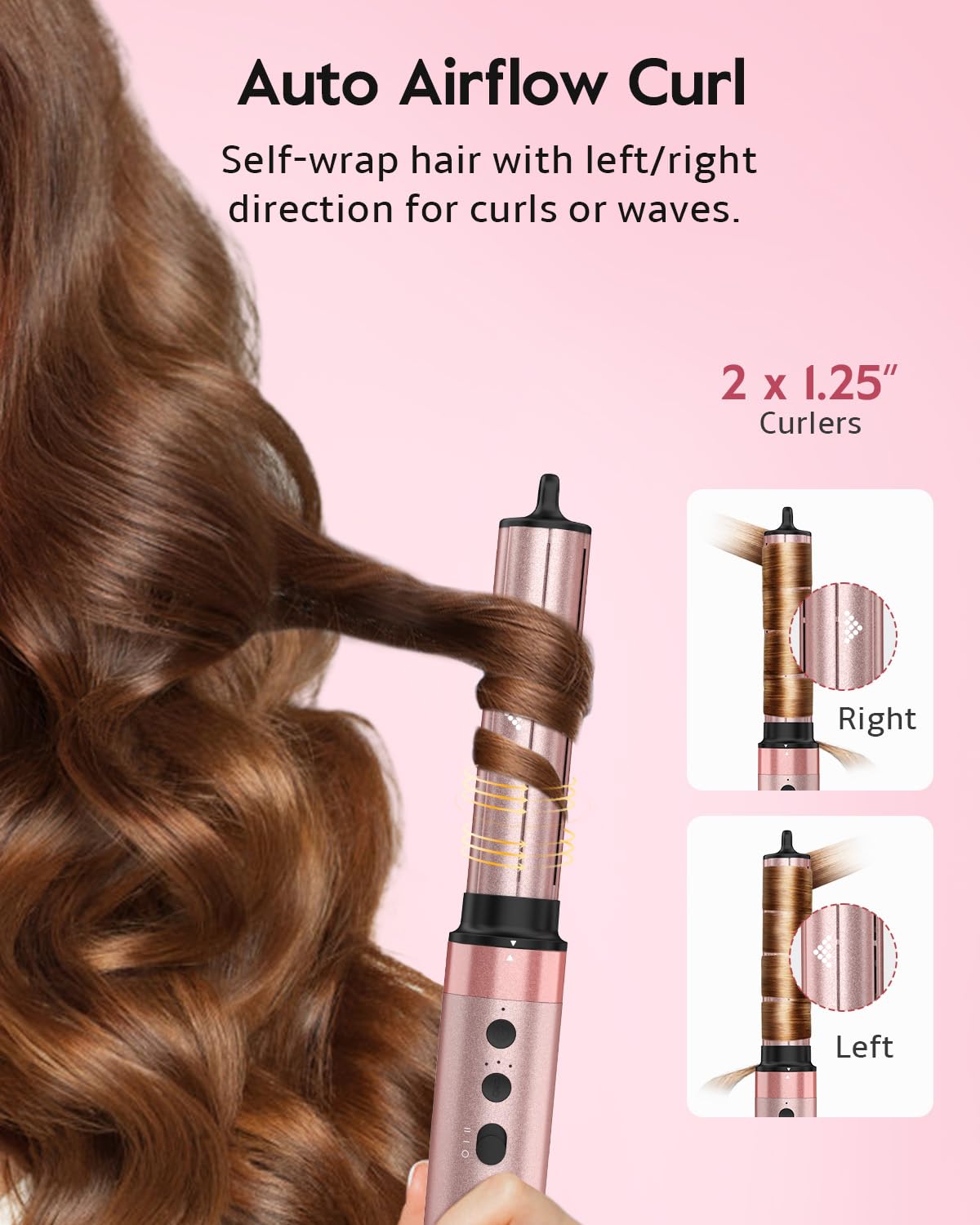 Brightup professional hair curler ionic technology benefits diagram