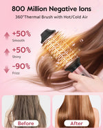 Brightup automatic hair styling wand cool shot button location close up