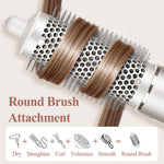 Chivixe imported premium hair brush attachment showing full product dimensions and side profile.