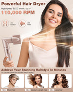 Premium pink travel case opened to showcase the secure compartments for the 7MAGIC hair dryer brush.