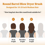 Authentic USbelff black and golden ceramic round brush dryer styling a section of hair