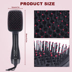 A professional styling demonstration using the Sonew negative ion dryer brush for frizz control