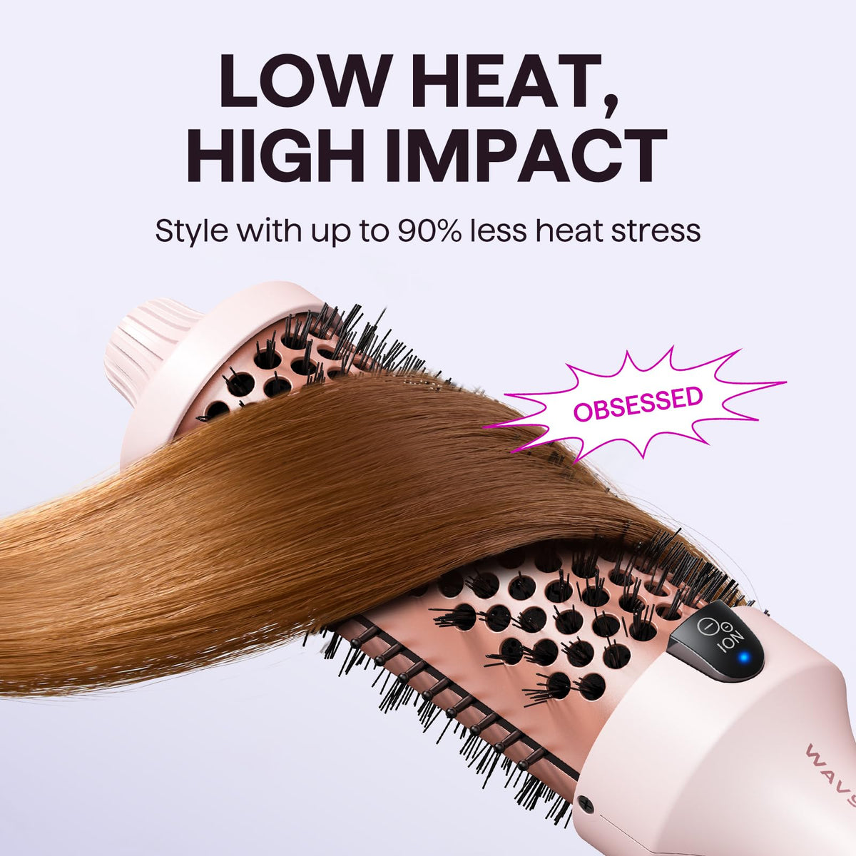 Wavytalk tourmaline ceramic negative ion brush bristles detailed view