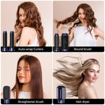 Side profile of the ionic thermal straightening brush head showing air flow vents.