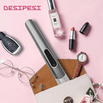 DESIPESI rechargeable beauty appliance packaged safely with its protective cooling cover on for secure travel storage