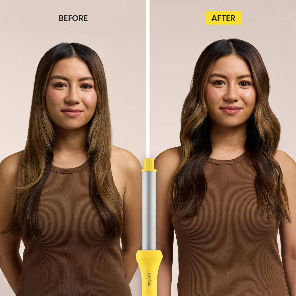 Drybar professional ionic and infrared hair styling iron handle with heat resistant tip view