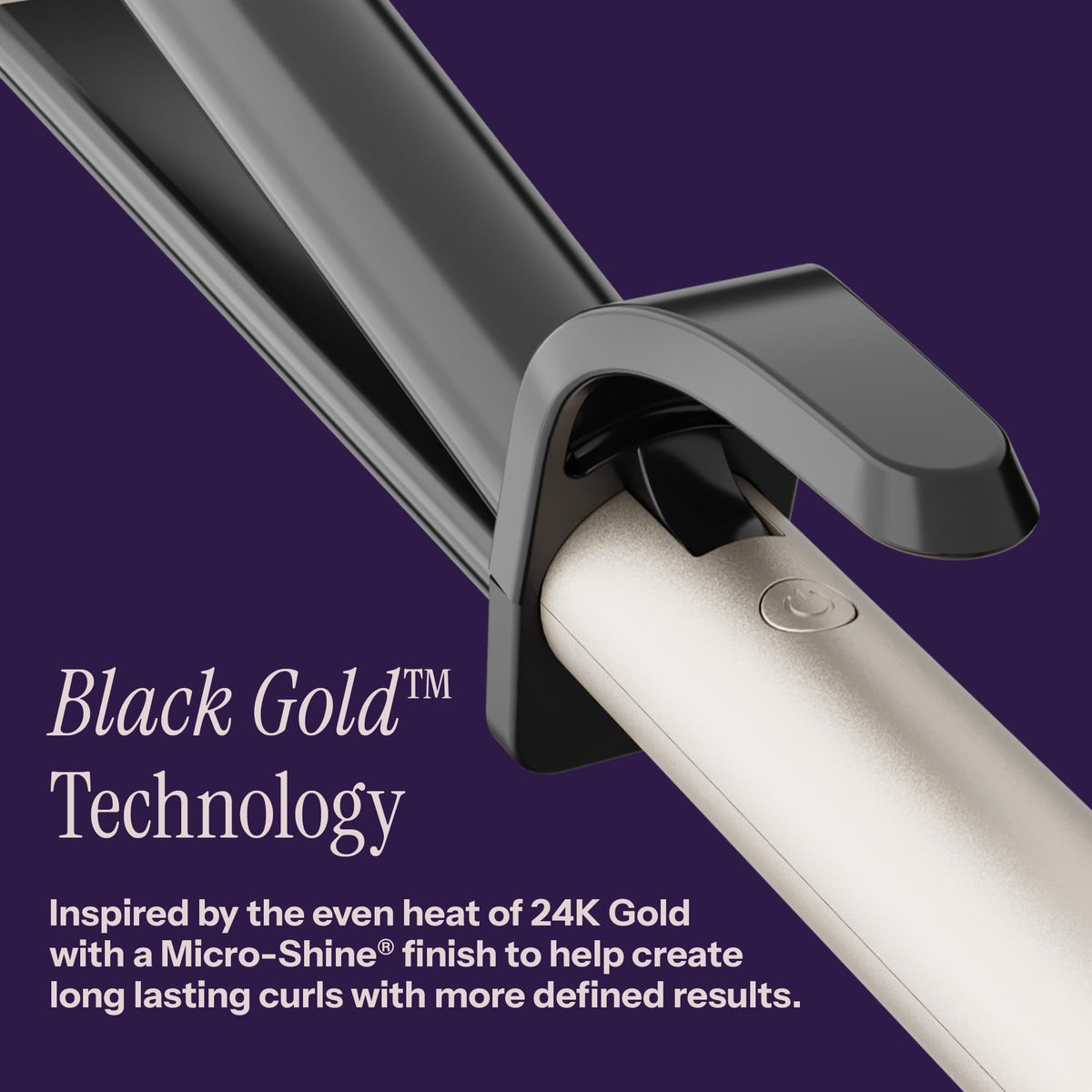 Hot Tools CurlStraight professional styler showing the textured cool tip for safety