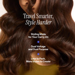 Hot Tools Black Gold multi styler opened to demonstrate the flat iron plates and curling clamp