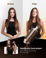 High speed hair drying tool with auto wrap curler barrels