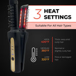 YA-MAN cordless heated styling brush being safely enclosed inside its custom black heat resistant storage cap.