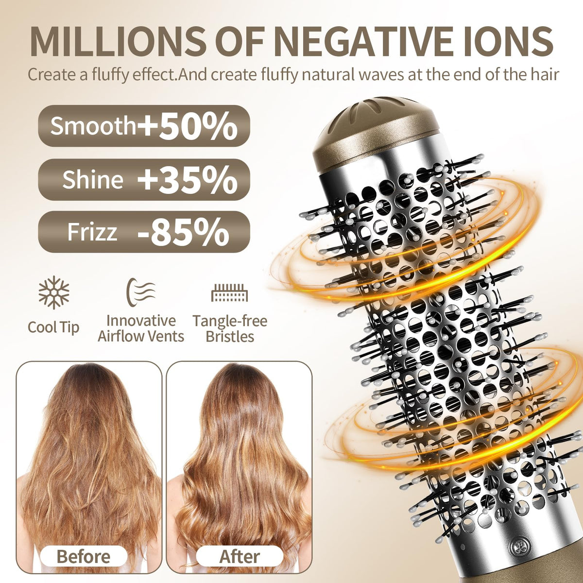 Nora Styler multi-functional hair styling tool showing the ceramic curling iron attachment.