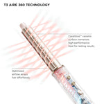 T3 air styling kit completely unpacked with all attachments arranged neatly next to the case.