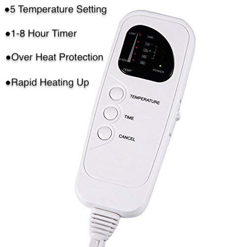 Packaging and included accessories for massage table warmer