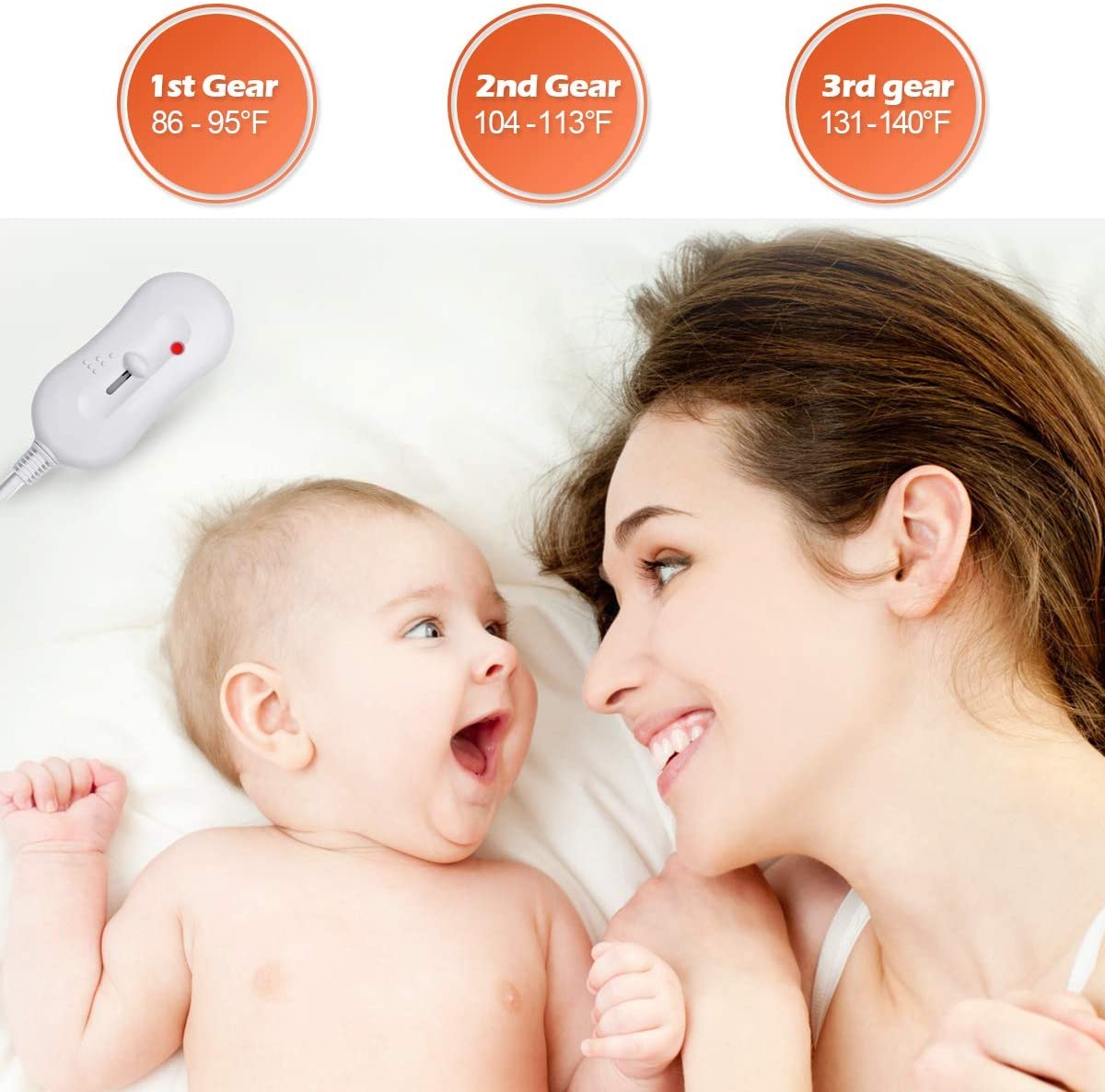 Detachable controller detail for machine washable heating pad