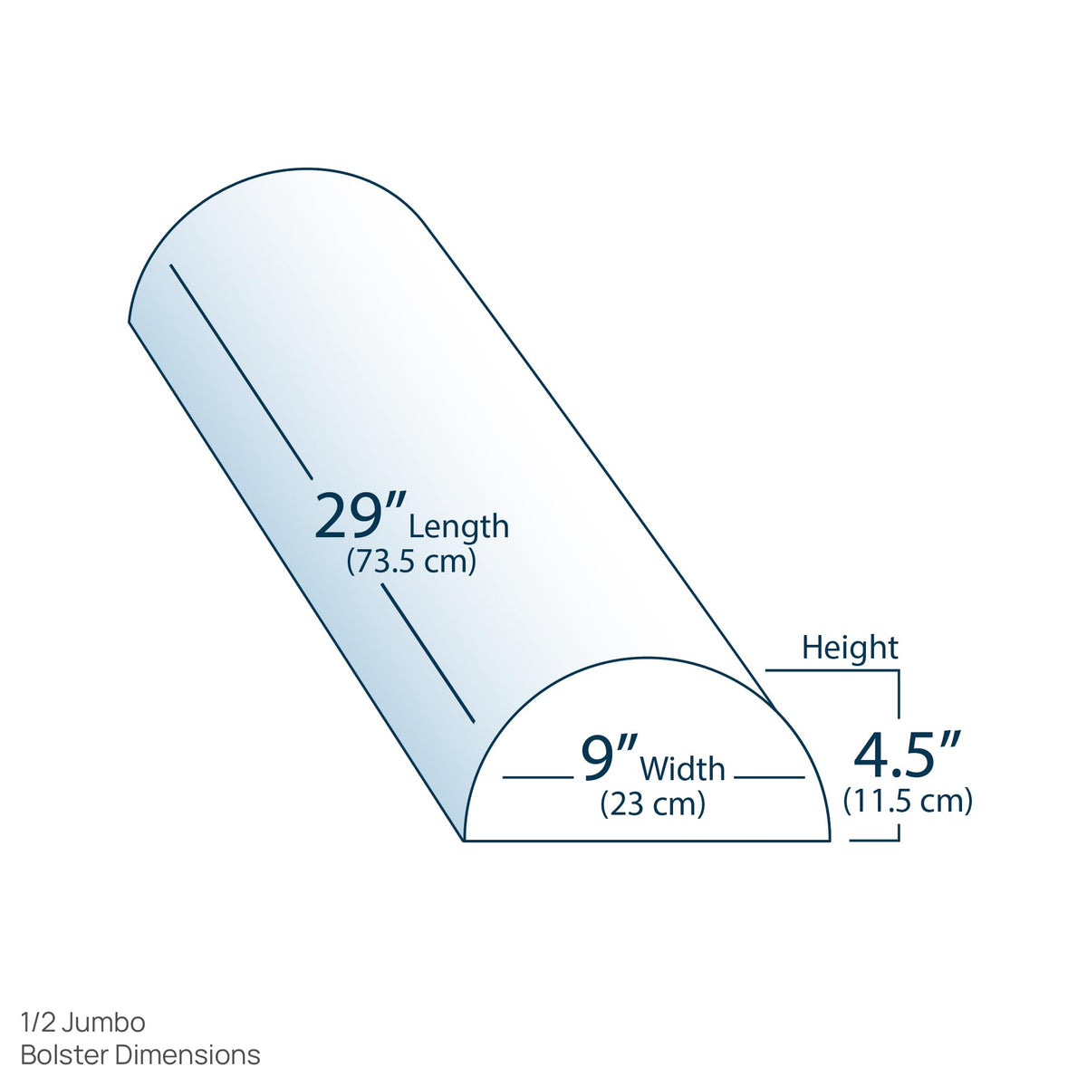 EarthLite half jumbo bolster showing professional design