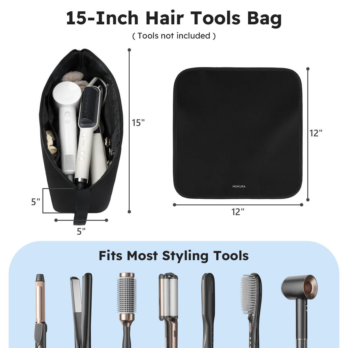 Detachable heat resistant mat for hair tools