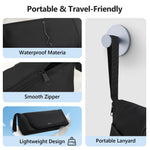 Travel hair tool bag with curling iron inside