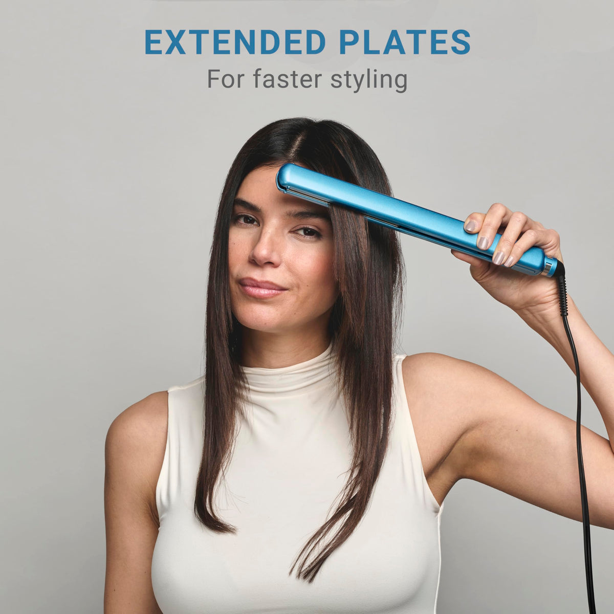 Ergonomic handle of BaBylissPRO professional hair straightener