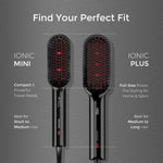Ergonomic Tymo straightening brush for easy hair styling